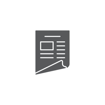 News symbol. Newspaper line icon, outline vector symbol illustration, linear pictogram isolated on white