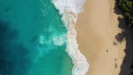 Wall Mural - coast as a background from top view. turquoise water background from top view. summer seascape from 