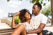 © Samuel B. - Outdoor protrait of black african american couple embracing each other