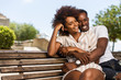 © Samuel B. - Outdoor protrait of black african american couple embracing each other