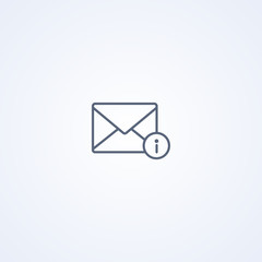 Poster - Message warning envelope, vector best gray line icon