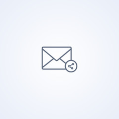 Poster - Post mail, social mail, vector best gray line icon