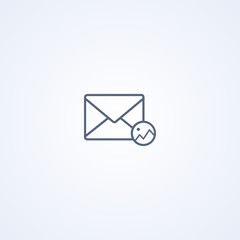 Poster - The image in the envelope, vector best gray line icon