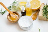 Fototapeta Storczyk - Natural organic spa ingredients, natural beauty treatments