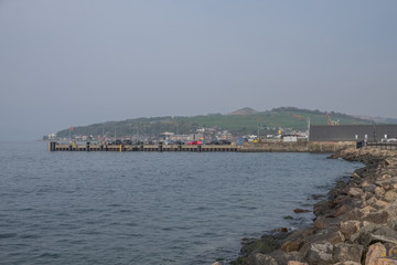 Scottish Town of largs Looking North Along the Prom to the Pierhead