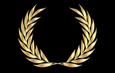 Vector Golden Laurel Wreath