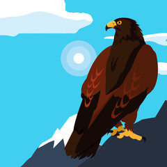 Sticker - beautiful eagle majestic bird in the landsscape