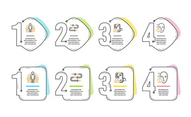 Poster - group, prescription drugs and methodology icons simple set. face protection sign. managers, pills, d