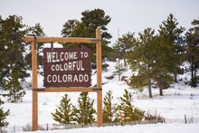 Welcome To Colorful Colorado USA Road Sign