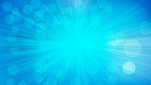 Blue Bokeh Defocused Lights With Rays Background Illustration