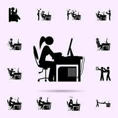 Poster - man gamer woman icon. gamer icons universal set for web and mobile