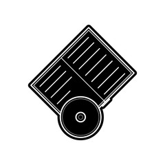 Poster - Book and CD icon. Element of Education for mobile concept and web apps icon. Glyph, flat icon for website design and development, app development