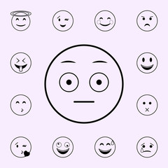Poster - surprised icon. Emoji icons universal set for web and mobile