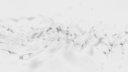 Poster - Big data visualization. Science background. Big data complex with compounds.