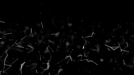 Poster - Big data visualization. Science background. Big data complex with compounds.