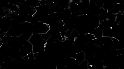 Poster - Big data visualization. Science background. Big data complex with compounds.