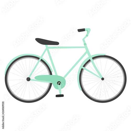 自転車のイラスト キレイなアップルグリーン色 Stock Vector Adobe Stock