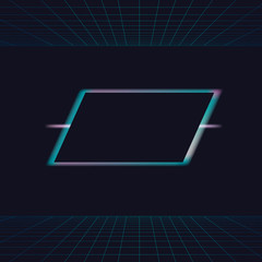 Wall Mural - neon light frame