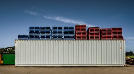 cargo freight ship with containers