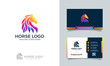 © creative_art86 - Colorful abstract Horse logo with business card