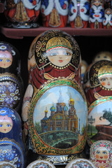 Wall Mural - Souvenir nesting dolls for sale