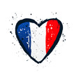 French flag in the form of a big heart.