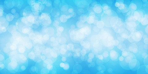 Abstract blue background with bokeh. Vector illustration