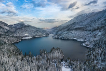 Winter Scene, Lake Sutherland Near Port Angeles, Washington