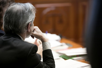 Wall Mural - trial in the courtroom of the Russian Federation