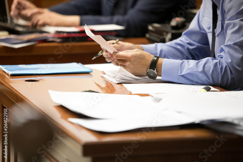 Vászonkép  trial in the courtroom of the Russian Federation