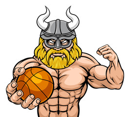 A Viking warrior gladiator basketball sports mascot