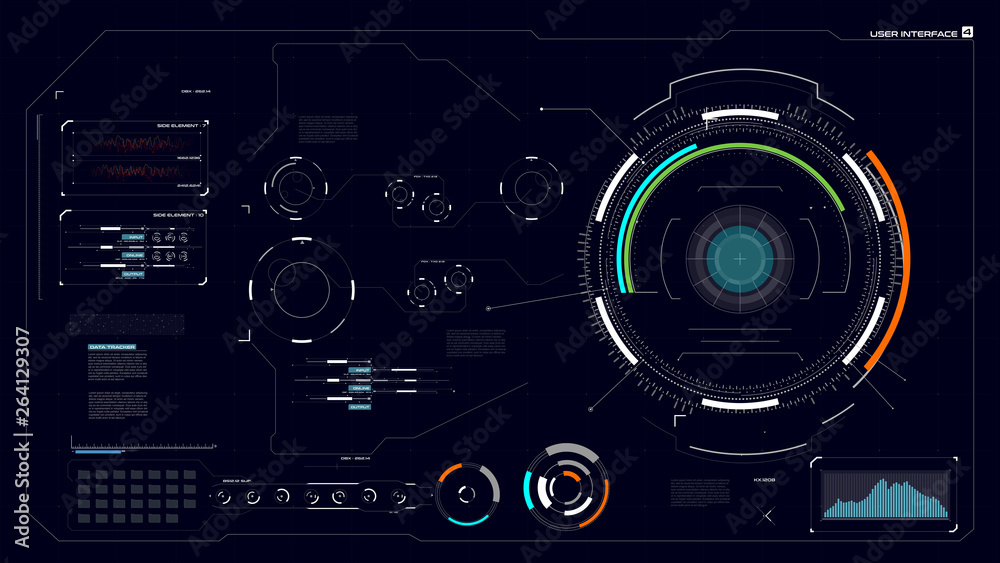 HUD GUI Interface 004 Stock Vector | Adobe Stock