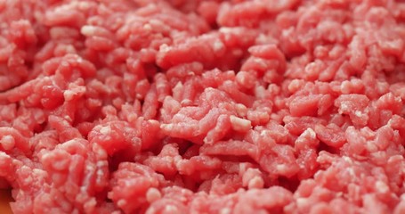 Poster - Raw fresh minced beef in rotation