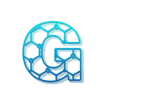 Letter G logo design template with hexagon shape. Line art logo type design concept of Abstract technology logo