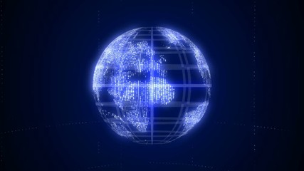 Poster - Global technology world map, globe worldmap icon, 3d rendering backgroung