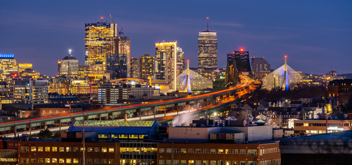 Sticker - Boston Cityscape Panorama