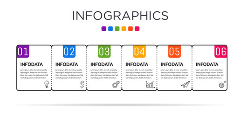  Full-color business label Infographic template.