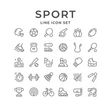 Set Line Icons Of Sport