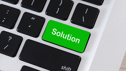 Poster - Word Solution on enter key of computer keyboard