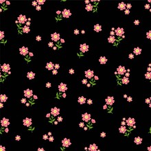Beautiful Seamless Ditsy Pattern With Little Flowers Vector