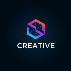 Aufkleber - Abstract logo. Minimalistic logo design. Creative logo. Beautiful and simple element.