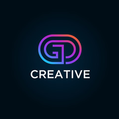 Poster - Abstract logo. Minimalistic logo design. Creative logo. Beautiful and simple element.
