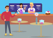 © Mykola - Professional Cafe Service Glad Customer Ad Banner