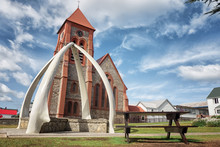 The Whale Bone Arch At Christ Church Cathedral In Port Stanley,the Falklands