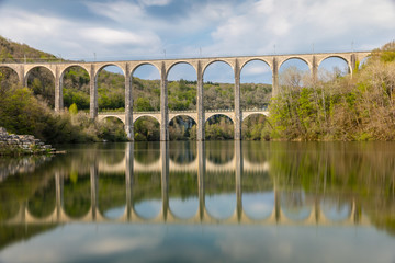 Wall Mural - Pont ferroviaire de Cize-Bolozon, France