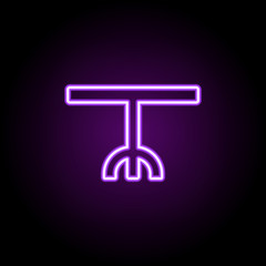 Poster - round table neon icon. Elements of Furniture set. Simple icon for websites, web design, mobile app, info graphics