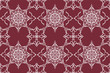 Beautiful red floral seamless pattern hand drawn with traditional ornament decoration and some victorian style. Geometry each side for fashion fabric, knit, textile, batic.