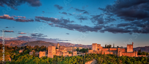Famous Alhambra in Granada, Spain