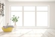 © AntonSh - Empty room in white color. Scandinavian interior design. 3D illustration