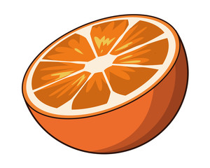 Poster - orange icon cartoon